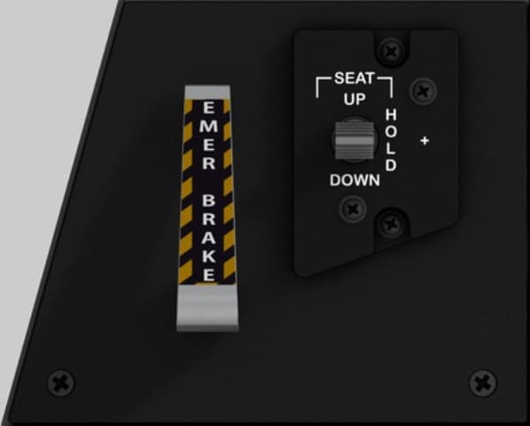 Emergency Brake & Seat Height Adjustment Panel