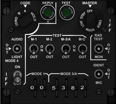 IFF (Identification Friend or Foe) Control Panel