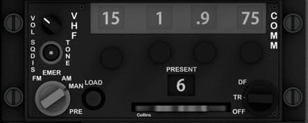 VHF FM Radio Control Panel (COMM 2)