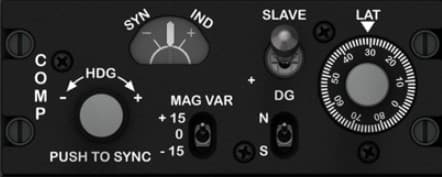COMPASS / MAG VAR / LAT Control Panel