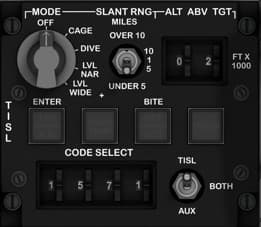 TISL (Target Identification Set – Laser) Control Panel